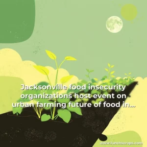 Artistic representation for Jacksonville food insecurity organizations host event on urban farming future of food in Duval County