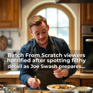 Artistic representation for Batch From Scratch viewers horrified after spotting filthy detail as Joe Swash prepares food