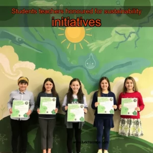 Artistic representation for Students teachers honoured for sustainability initiatives