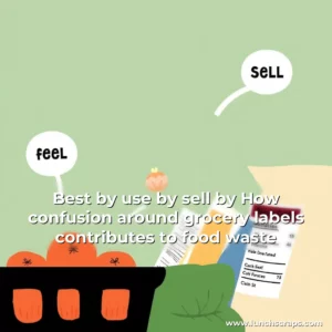 Artistic representation for Best by use by sell by How confusion around grocery labels contributes to food waste