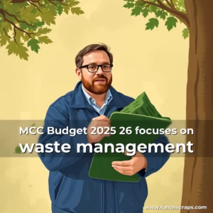 Artistic representation for MCC Budget 2025 26 focuses on waste management