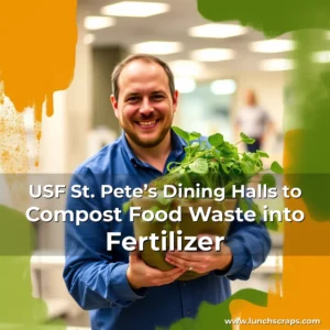 Artistic representation for USF St. Pete’s Dining Halls to Compost Food Waste into Fertilizer