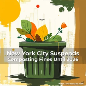Artistic representation for New York City Suspends Composting Fines Until 2026