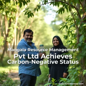 Artistic representation for Mangala Resource Management Pvt Ltd Achieves Carbon-Negative Status