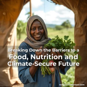 Artistic representation for Breaking Down the Barriers to a Food, Nutrition and Climate-Secure Future