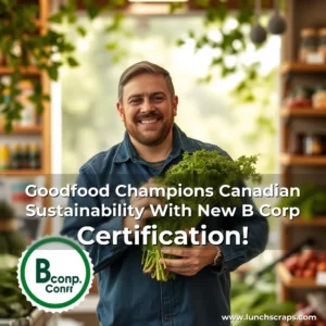 Artistic representation for Goodfood Champions Canadian Sustainability With New B Corp Certification!