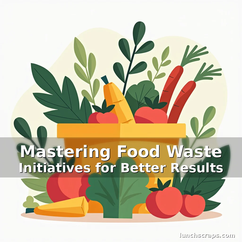 Artistic representation for Mastering Food Waste Initiatives for Better Results