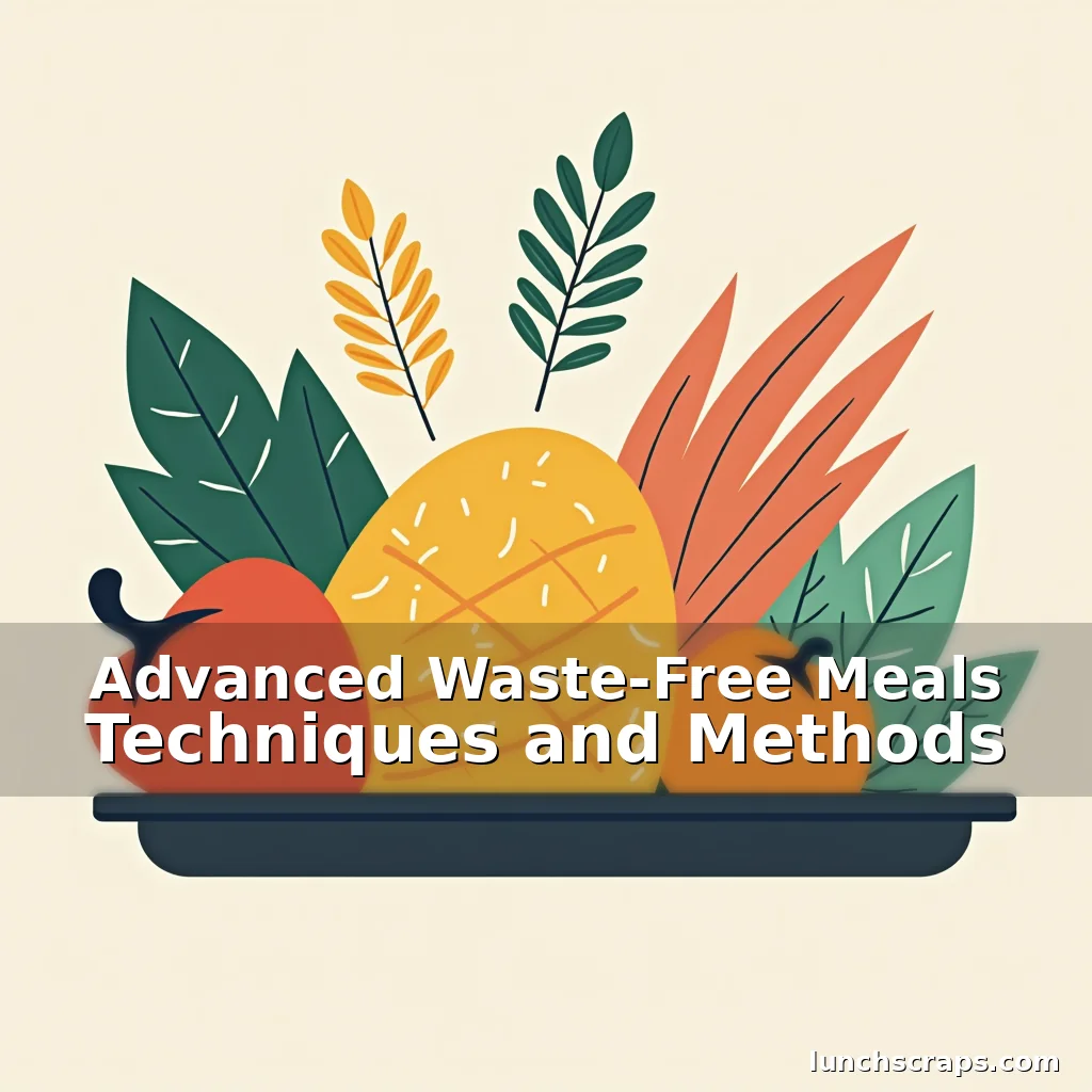 Artistic representation for Advanced Waste-Free Meals Techniques and Methods