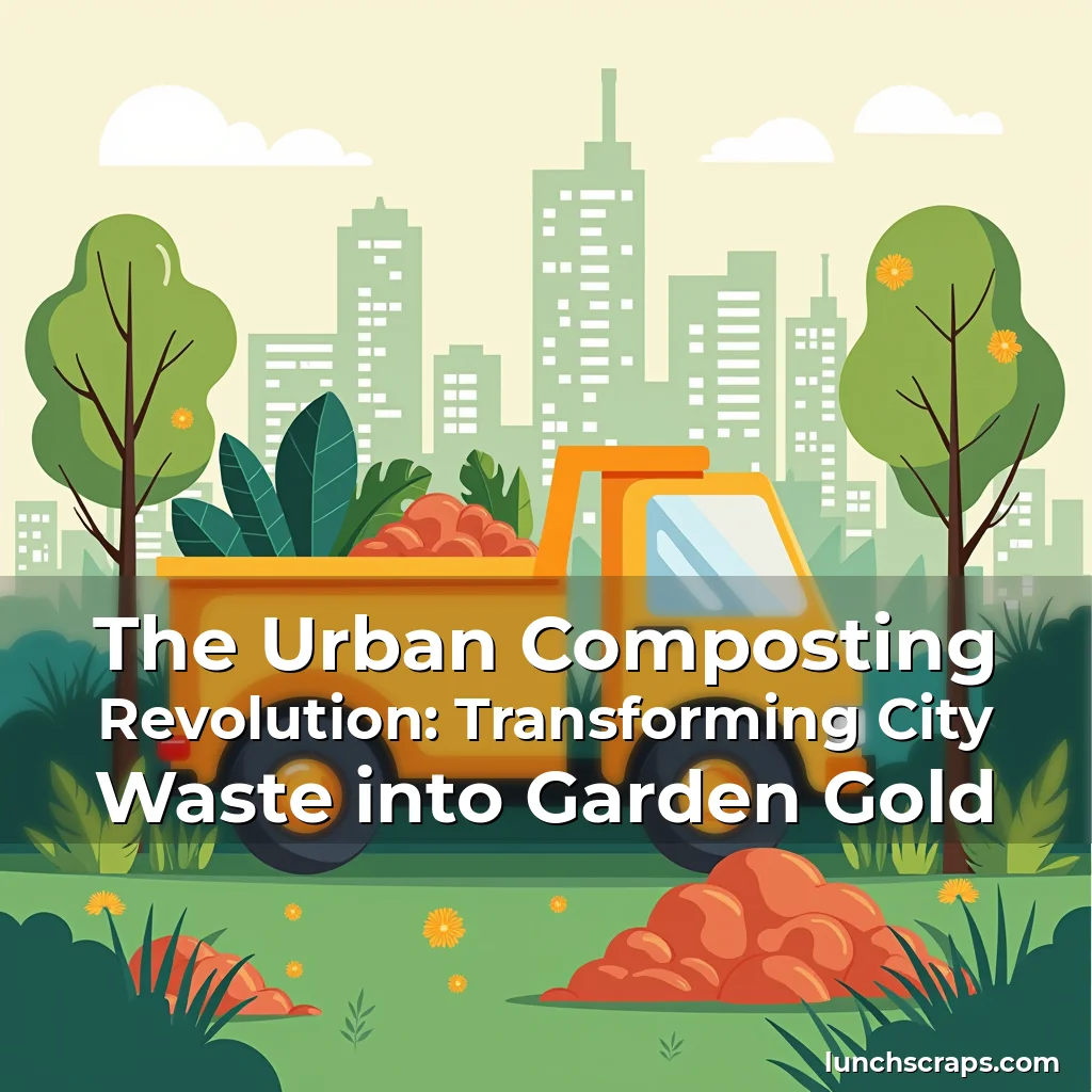 Artistic representation for The Urban Composting Revolution: Transforming City Waste into Garden Gold