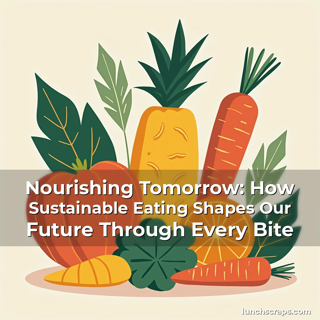 Artistic representation for Nourishing Tomorrow: How Sustainable Eating Shapes Our Future Through Every Bite
